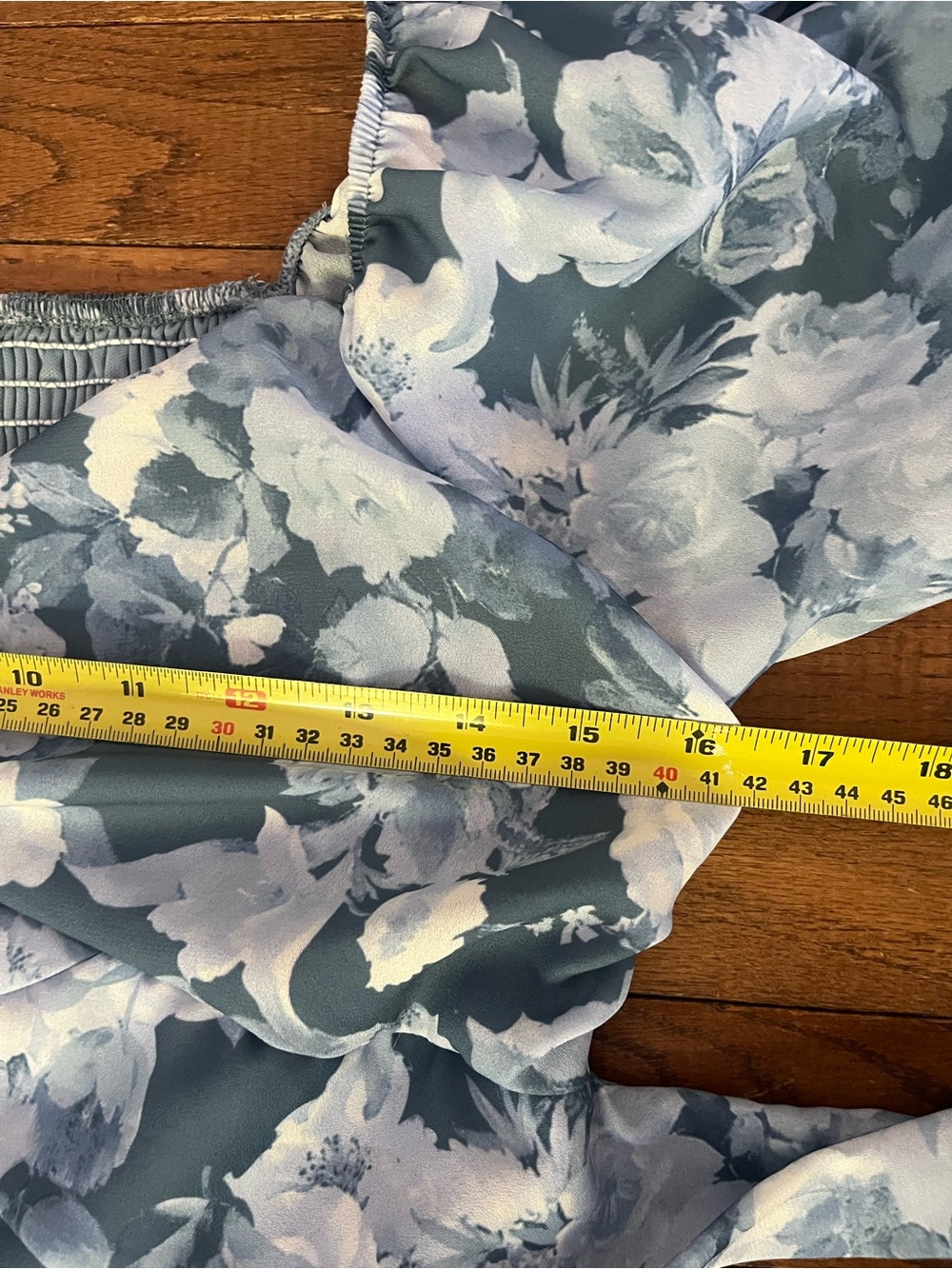 Altar’d State XL Blue Floral Maxi Dress with Puff Sleeves - Picture 14 of 14